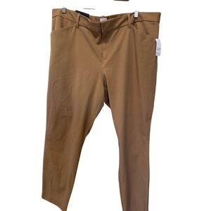 NWT Gap Plus Size Tan Pants Womens Size 18 Ankle Stretch Mid-Rise Normcore